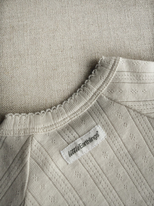 Organic Cotton Pointelle Baby Romper