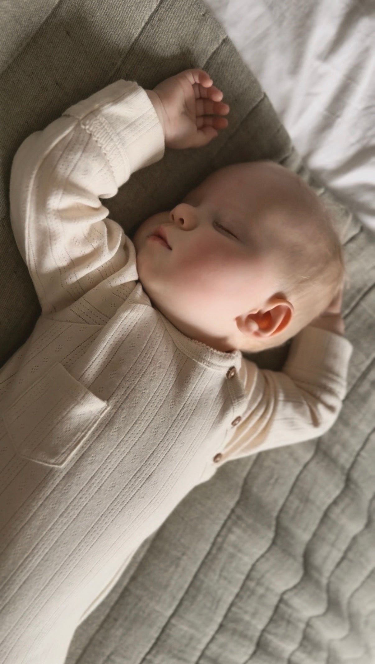 Organic Cotton Pointelle Baby Romper