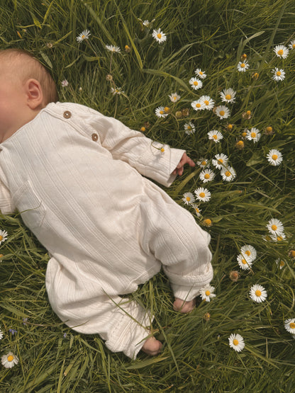 Organic Cotton Pointelle Baby Romper