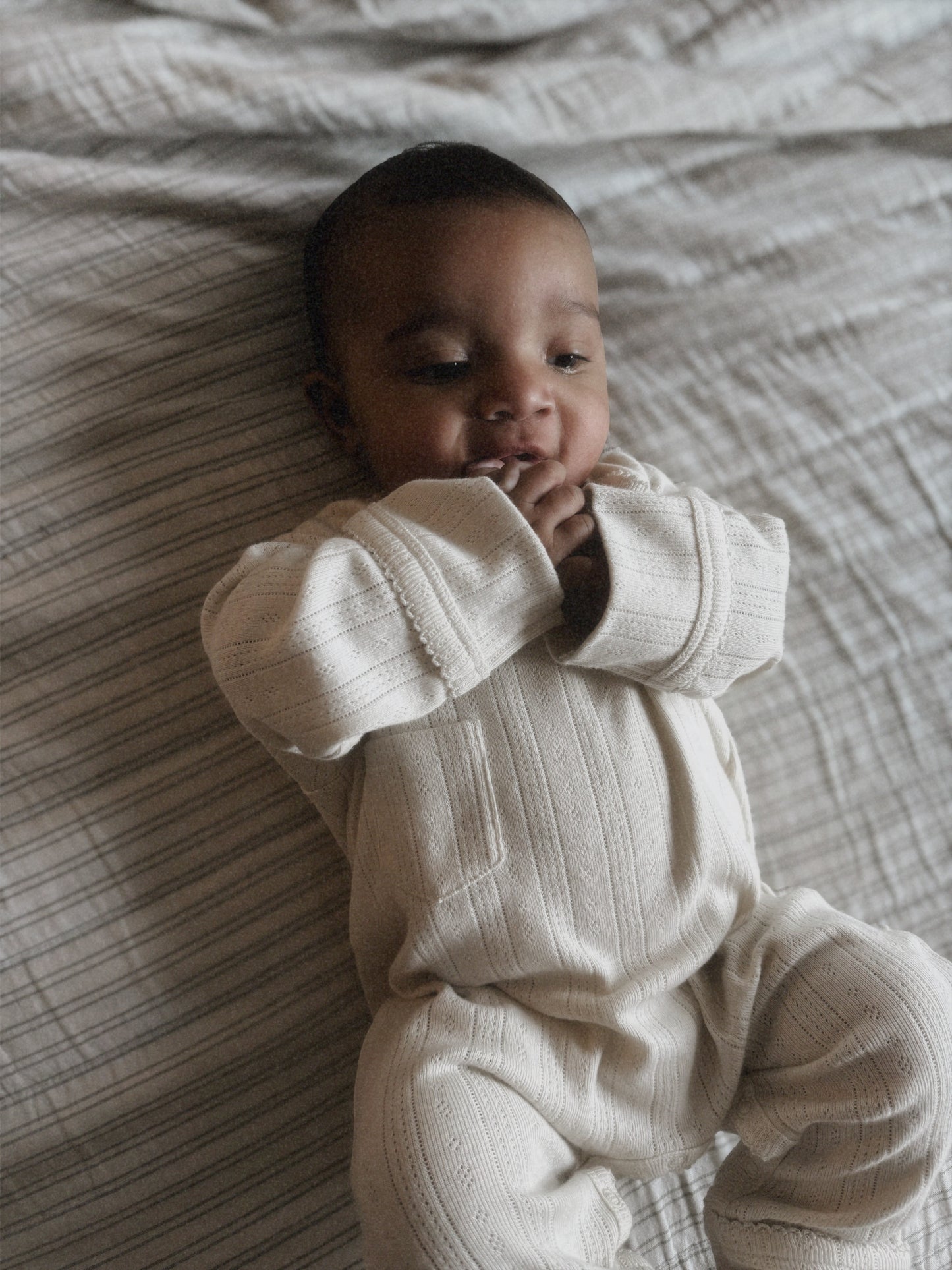 Organic Cotton Pointelle Baby Romper