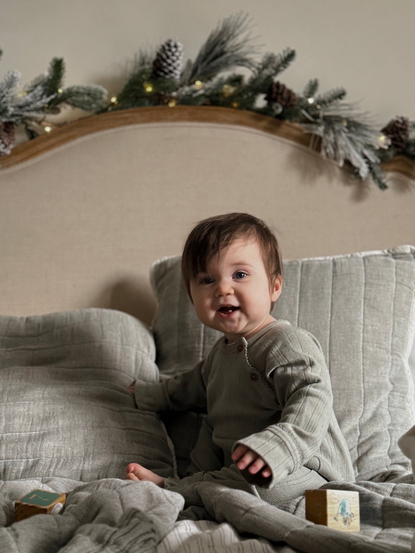 Organic Cotton Pointelle Baby Romper