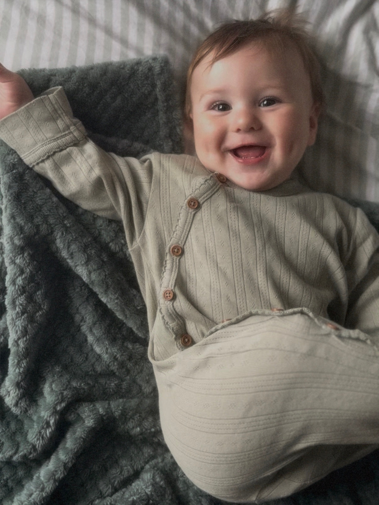 Organic Cotton Pointelle Baby Onesie