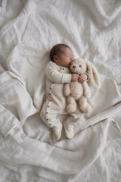 Organic Cotton Pointelle Baby Onesie