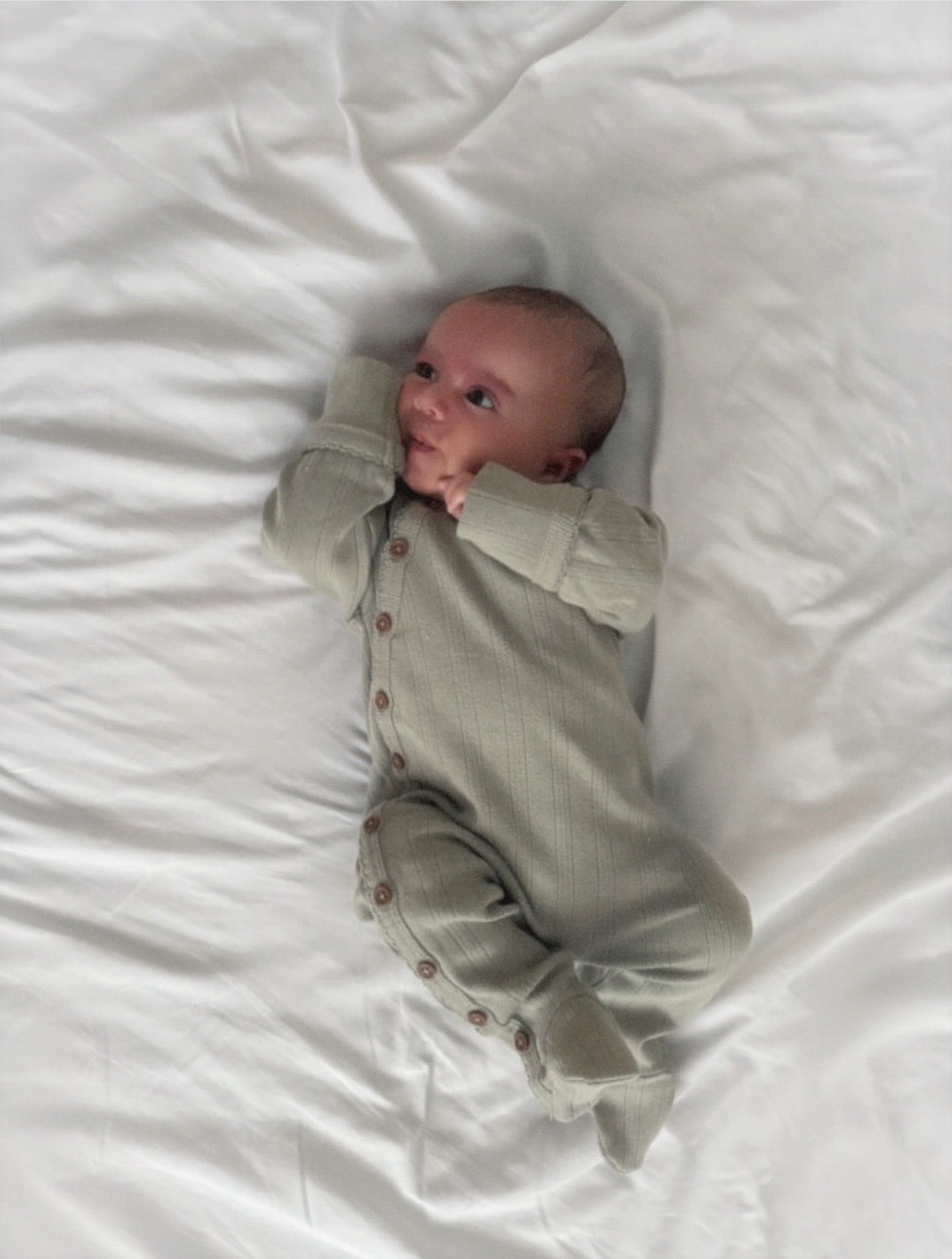 Organic Cotton Pointelle Baby Onesie