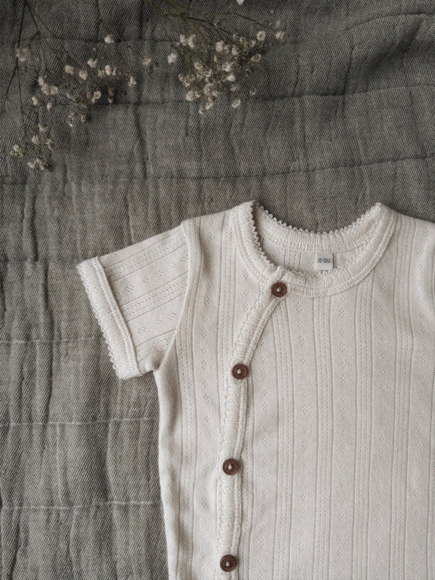 Organic Cotton Pointelle Baby Vest