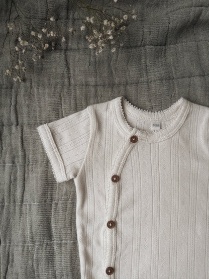 Organic Cotton Pointelle Baby Vest