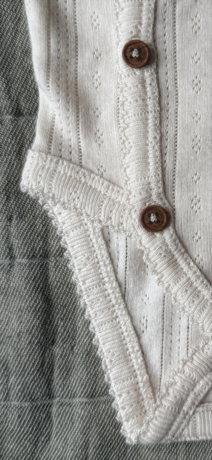 Organic Cotton Pointelle Baby Vest