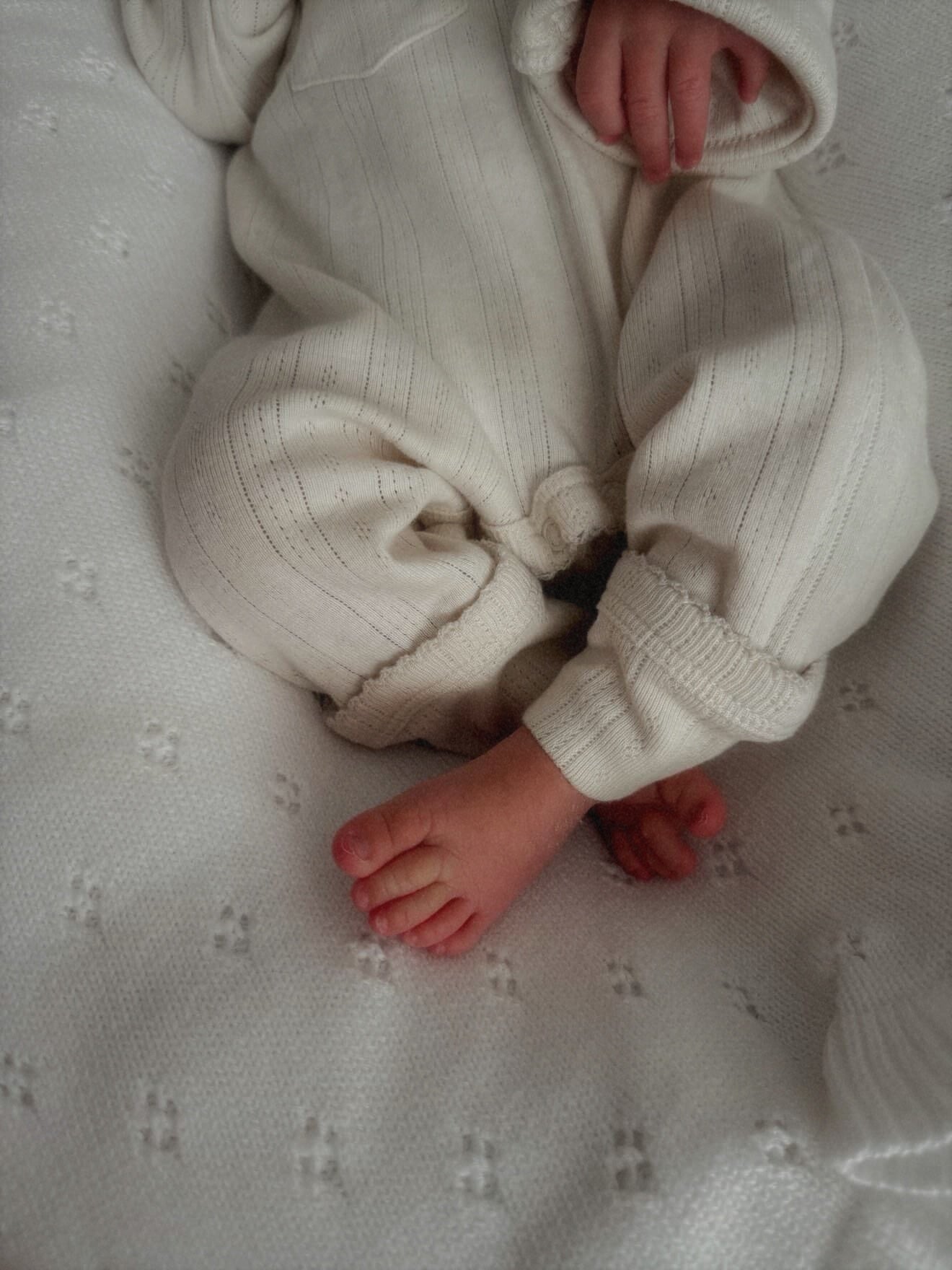 Organic Cotton Pointelle Baby Romper