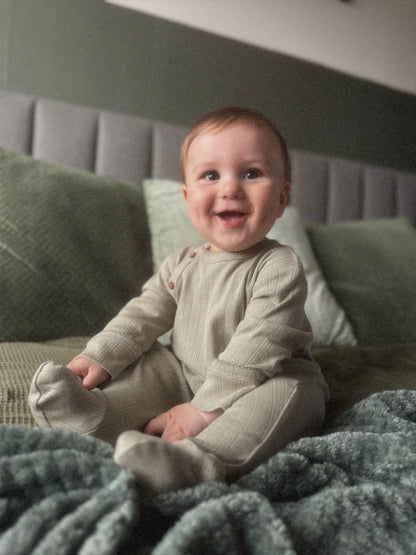 Organic Cotton Pointelle Baby Onesie