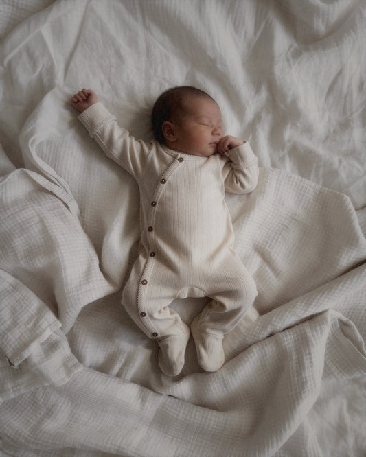 Organic Cotton Pointelle Baby Onesie