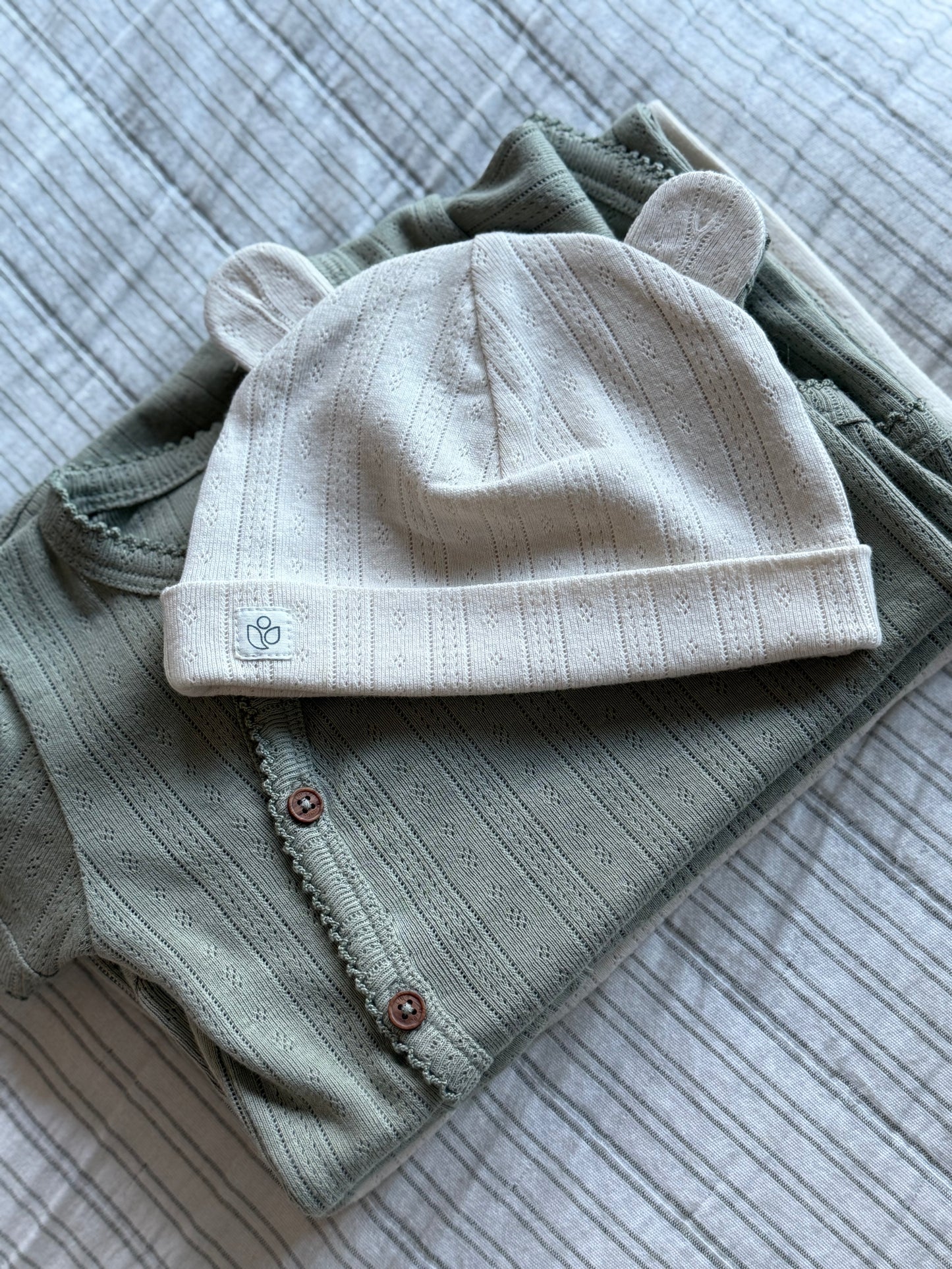 Organic Cotton Pointelle Baby Hat