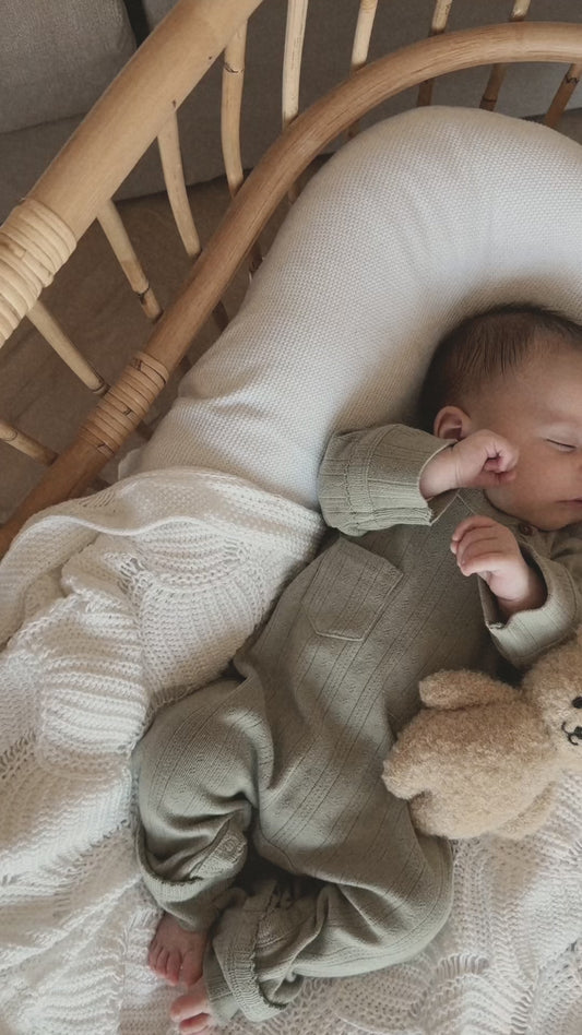 Organic Cotton Pointelle Baby Romper